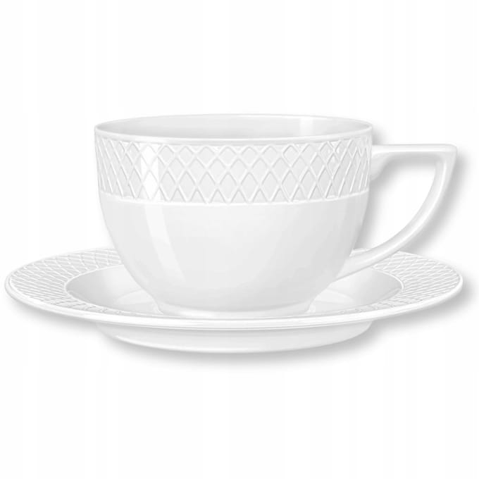 Wilmax Kop en schotel 240 ml Wit Porselein WL-880105/AB