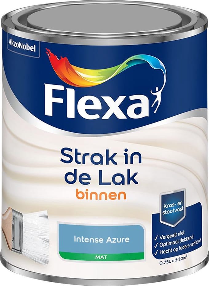 Flexa - Strak In De Lak Binnenlak Mat - Intense Azure - Mengverf - 750 Ml
