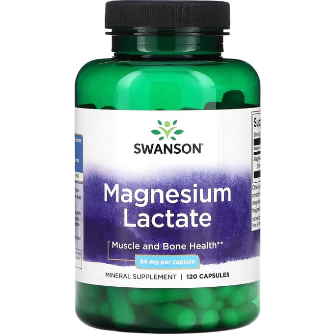 Lactate de Magnésium, 84mg, 120 Capsules