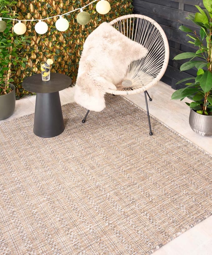Buitenkleed - Horizon Beach lichtgrijs/beige 120x170