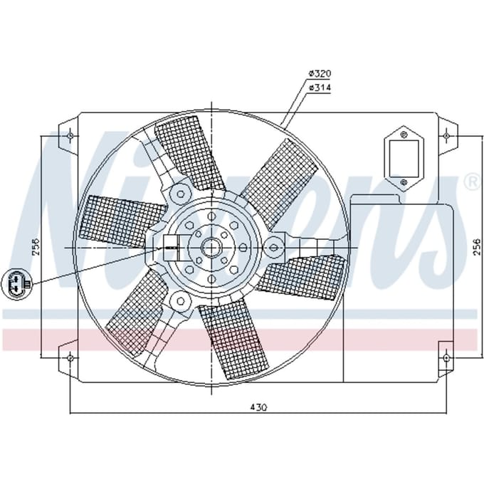 Koelventilatorwiel, motorkoeling NISSENS 85020