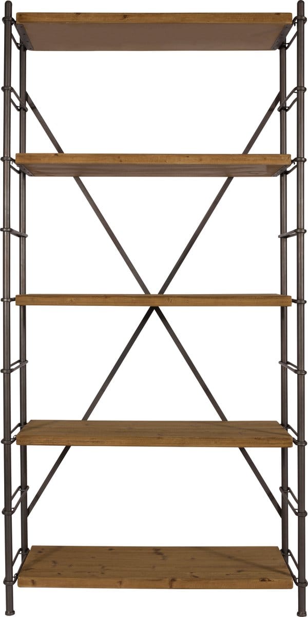 Dutchbone Iron Opbergkast/ Stellingkast Hout/ Metaal Bruin