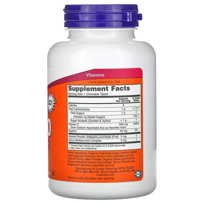 Vitamine C-500 Chewables - 100 lozenges - Cherry