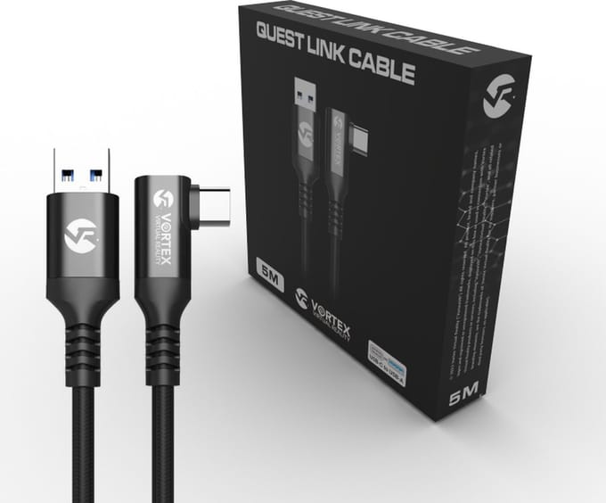 Câble de 5 m de VortexVR USB-A vers Meta Quest Link | pour Quest 3S Quest 3 Quest 2