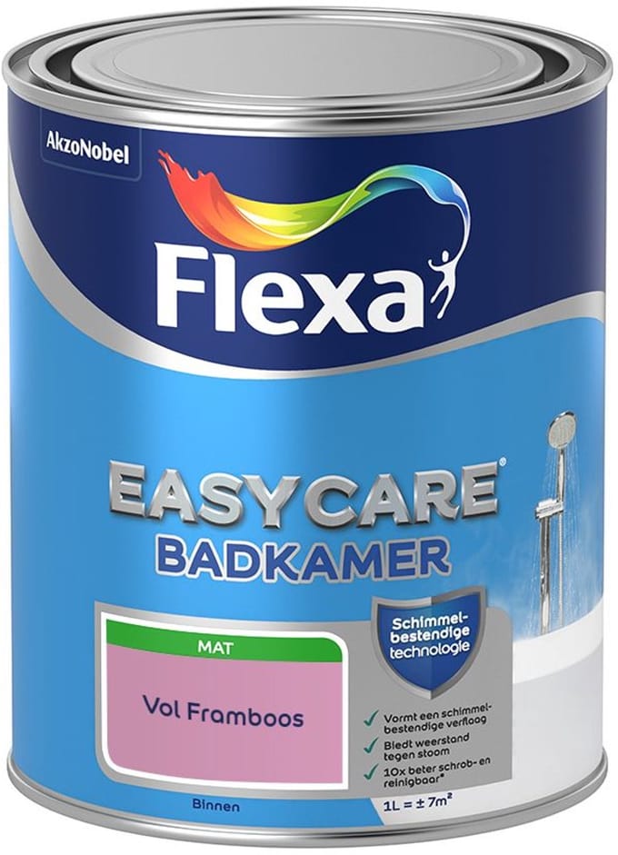 Flexa - Easycare Badkamer - Vol Framboos - Mengverf - 1 L