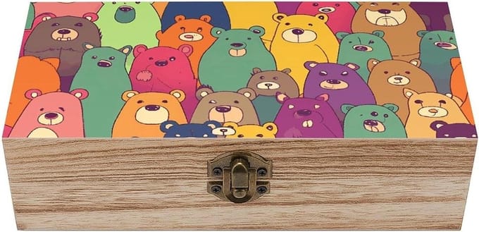 Houten Opbergdoos - Memory Box - Thuis Organiseren - Massief Hout - 20 cm - Natuurlijk