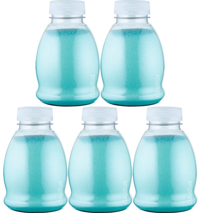 Scrubzout Hamam - 375 gram - Fles met transparante dop - Set van 5 stuks - Hydraterende Lichaamsscrub
