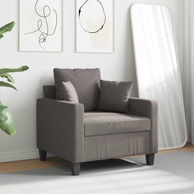 vidaXL - Fauteuil - 60 - cm - stof - taupe