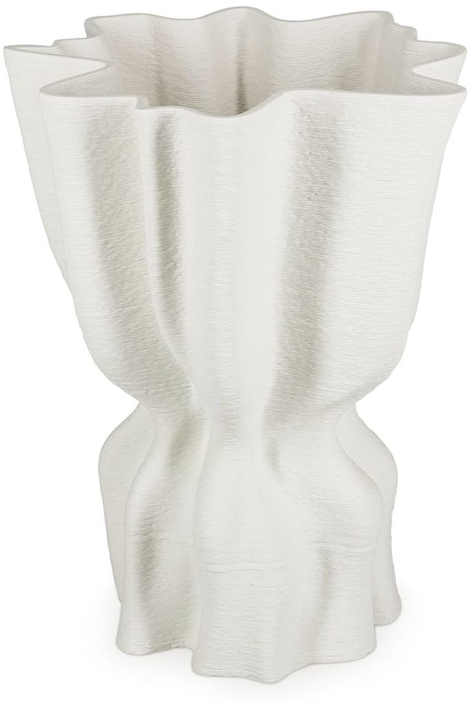 SP Collection Vaas 22x17,5xH29cm draped white Vea