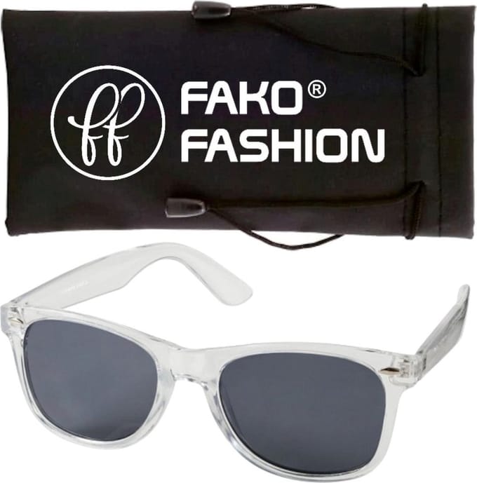 Fako Fashion - Heren Zonnebril - Dames Zonnebril - Classic - Transparant