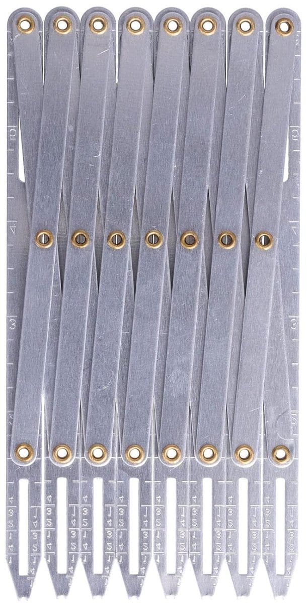Expanding Sewing Meter - Aluminium Buttonhole Spacer - Multifunctionele Equidistant Meetlat - Markering Tool voor Creatieve Projecten