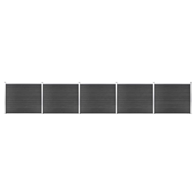 vidaXL - Schuttingpanelenset - 872x146 - cm - HKC - grijs