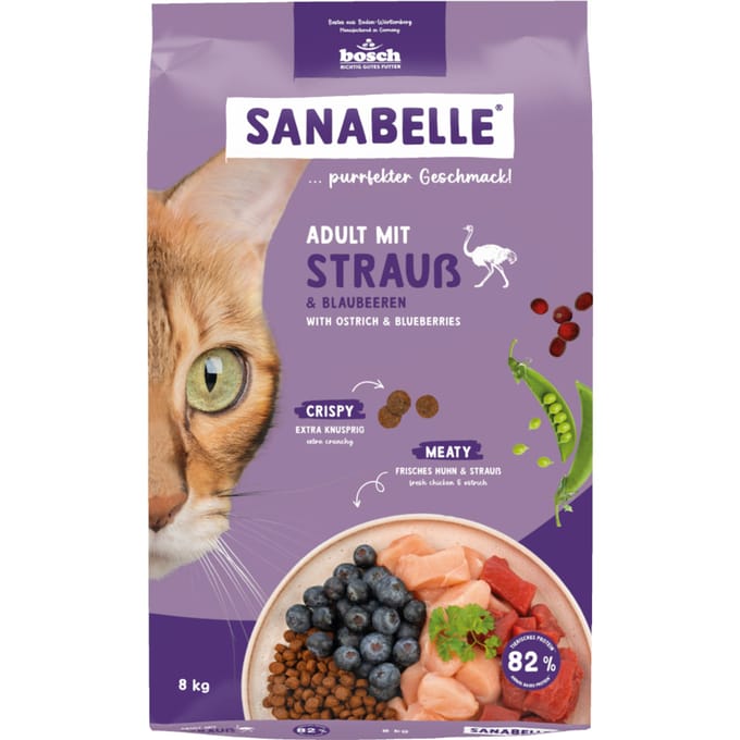Sanabelle Adult met Struisvogel Kattenvoer - 8 kg