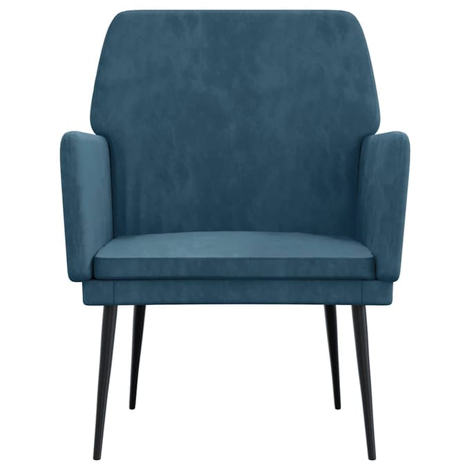 vidaXL Fauteuil 62x79x79 cm fluweel blauw