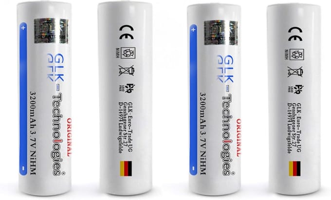 Krachtige Oplaadbare NiMH Flat Top Accu's 3,7V 3200 mAh | Lange Gebruiksduur