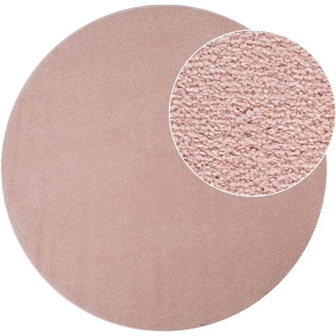 Tapijt Portivo roze 120 cm rond
