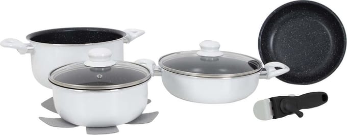 Gimex - Pannenset - Inductie - Wit - 7-Delig
