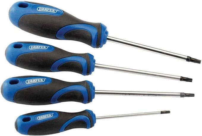 4-delige TX-Star Schroevendraaier Set met Soft Grip Handvat