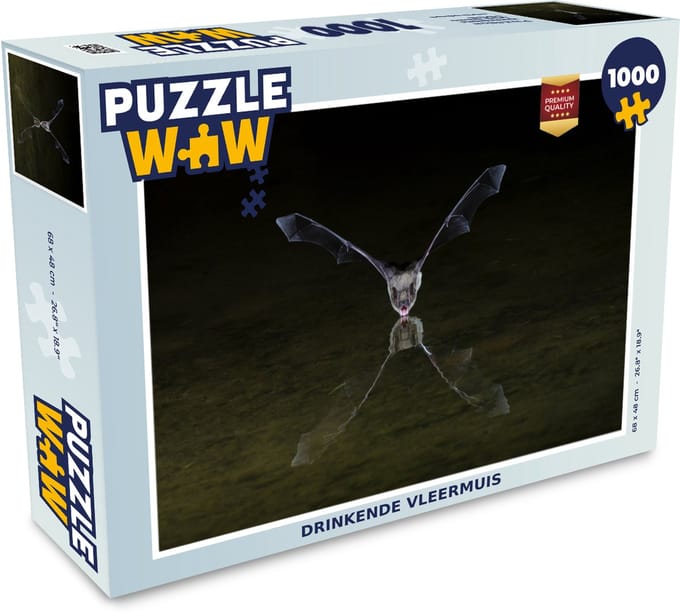 Puzzel Vleermuis - Water - Reflectie - Legpuzzel - Puzzel 1000 stukjes volwassenen