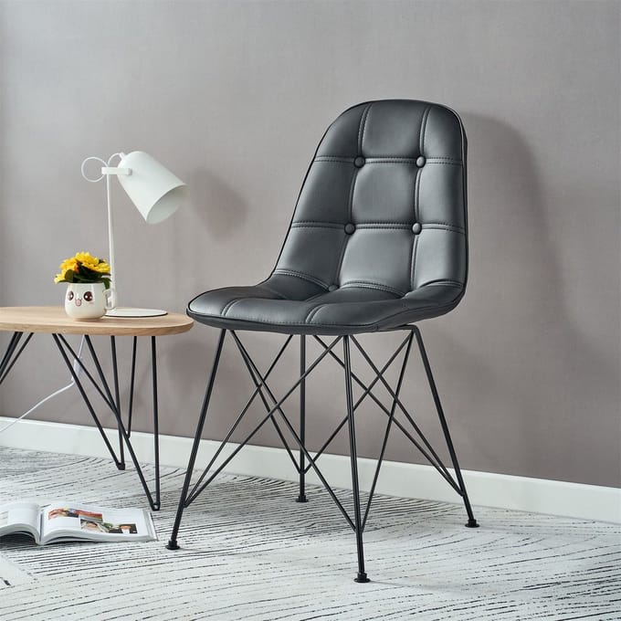 Eetkamerstoelen IMRAN, set van 4 - Zwart