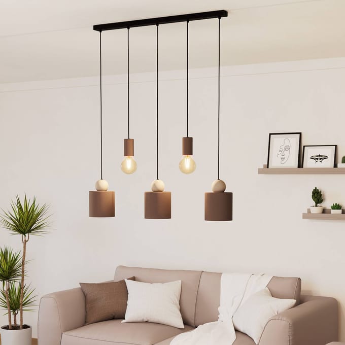 EGLO Gazzola Hanglamp - E27 - 91 cm - Mokka