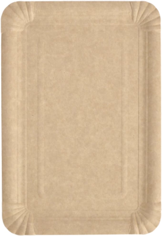250 Borden, karton pure hoekig 16,5 cm x 23 cm bruin