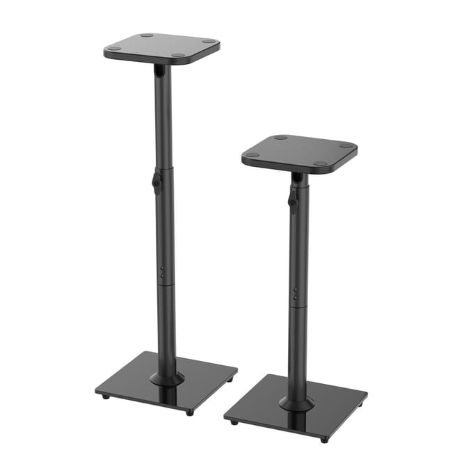 Speaker standaard - set van 2 - verstelbaar 72-95 cm - zwart