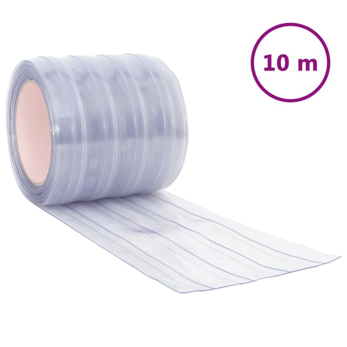 vidaXL - Deurgordijn - 200 - mm - x - 1,6 - mm - 10 - m - PVC - transparant