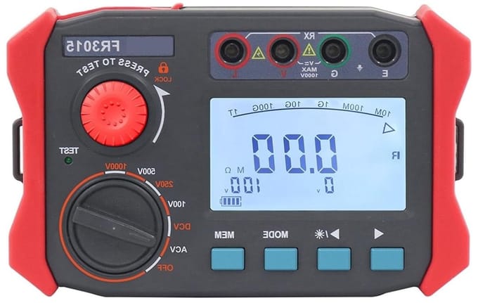 Isolatieweerstandstester - Megohmmeter - Elektrisch Onderhoud - 2500V Hoogspanning - 100GΩ - Zwart