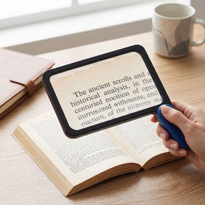 LED Pagina Vergrootglas 5X 48 LED's 3 Kleur Lichtstanden Boek Vergrootglas met Opvouwbaar Handvat voor Lezen