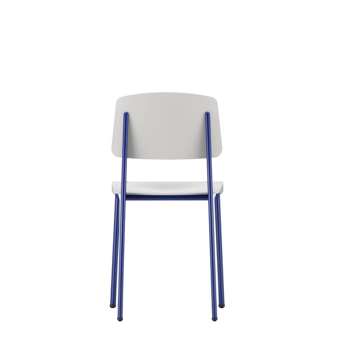 Vitra Standard SP stoel - Prouvé Bleu Marcoule - warmgrijs