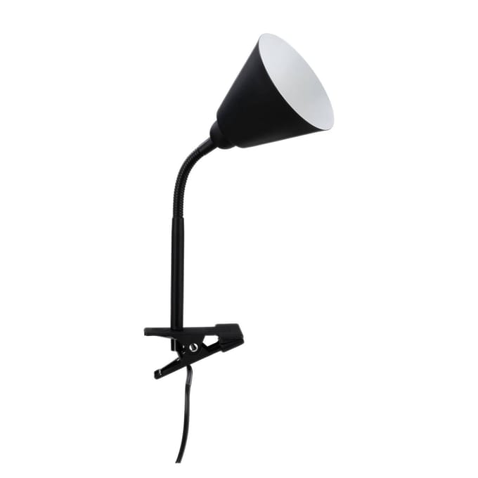 Klemlamp Vitis Flexarm snoerschakelaar Zwart 230V E14