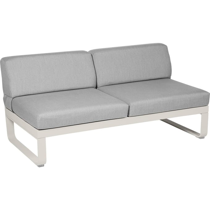 Fermob BELLEVIE 2-zits middenmodule - A5 leemgrijs - 79 Flanelgrijs