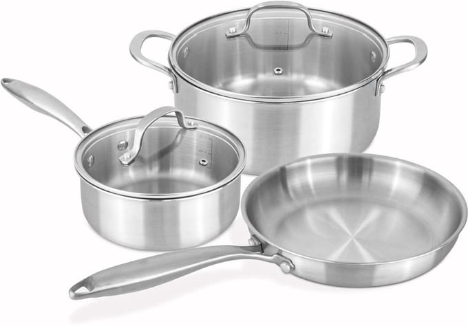 VLSelect® RVS Pannenset - Inductie - Koken