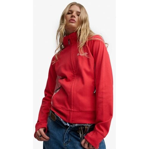 Superdry Bench Trainingsjack met Hoge Kraag en Contrast Red Grootte: S