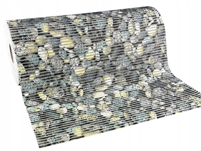 Antislip Badmat Kleurrijke Kiezels 280x65 cm