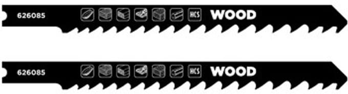 KWB decoupeerzaagblad - 100mm - HCS - U-schacht - set 2 stuks - voor hout
