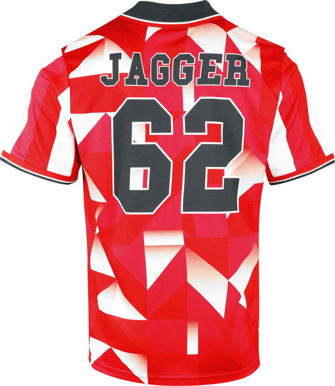 The Rolling Stones Jersey - Jagger Rock FC - S tot 5XL - voor Mannen - rood