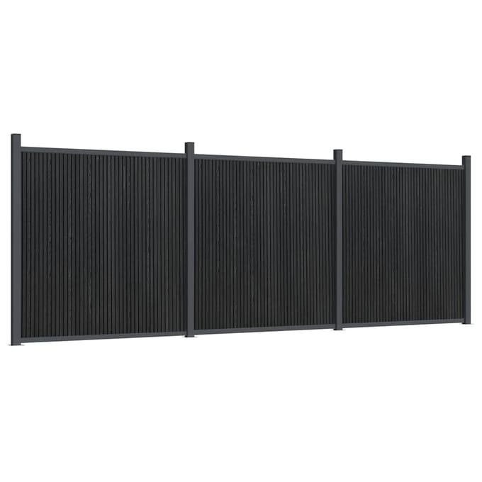 vidaXL Schuttingpaneel 526x186 cm HKC grijs