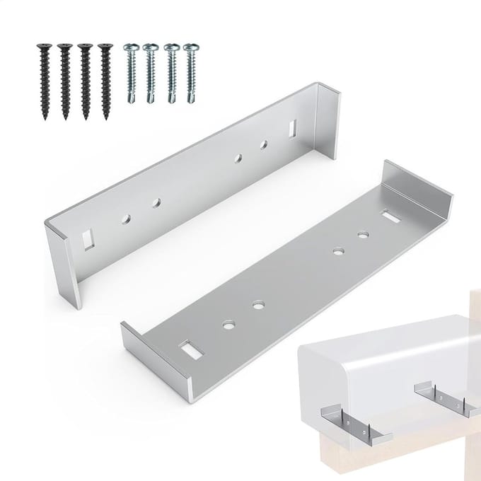 Brievenbus Montagebeugel - Postbox Bevestiging - Brievenbus Beveiligen - Heavy-Duty Aluminium Constructie - 7.7x2 Inch - Zilver