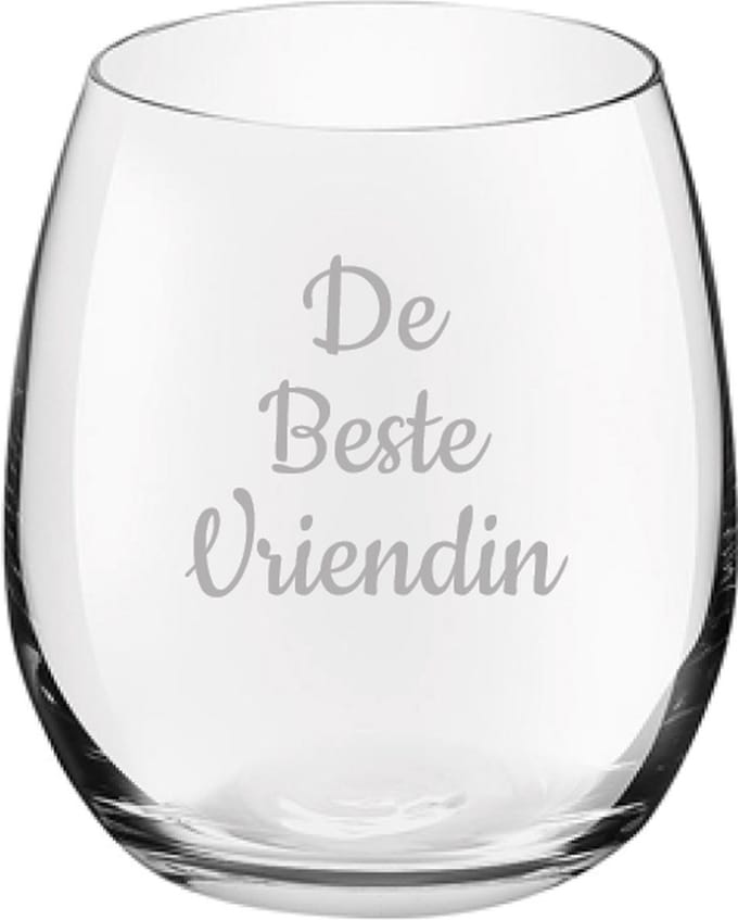 Gegraveerde Drinkglas 39cl De Beste Vriendin