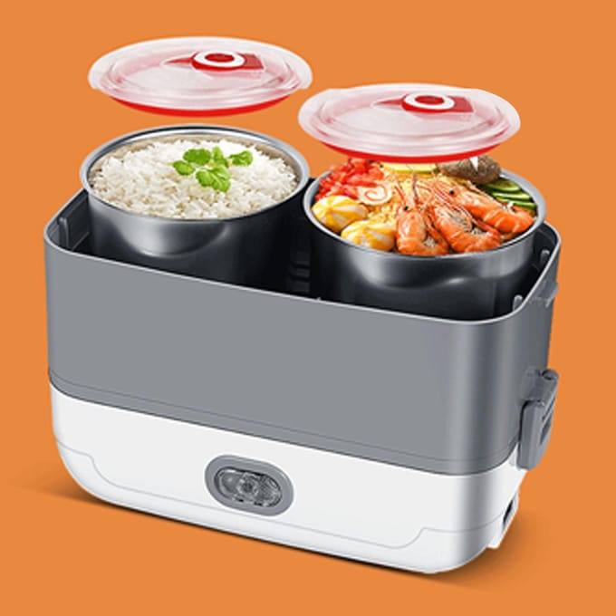 Elektrische Lunchbox Binnenvoering RVS Verwarmde Lunchbox Binnencontainer voor Vervanging gray