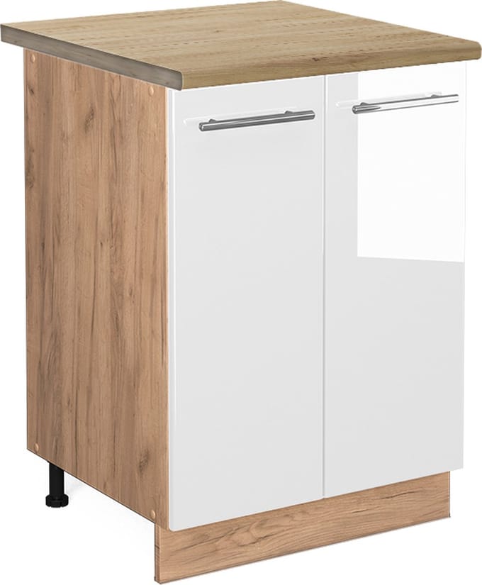 Vicco Fame-Line Keukenonderkast – 60 cm, WB Eik Wit Hoogglans