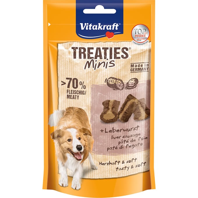 2x48g Vitakraft Treaties Bits Mini Leverworst Hondensnacks