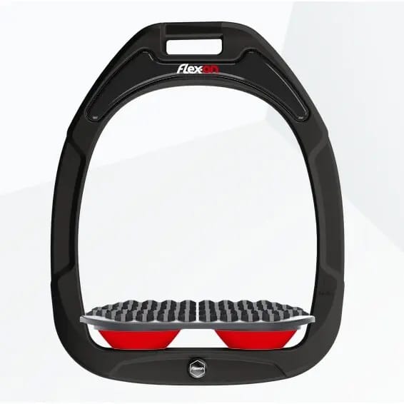 Endurance stijgbeugels Zwart/Grijs/Rood Flex-On Green Composite