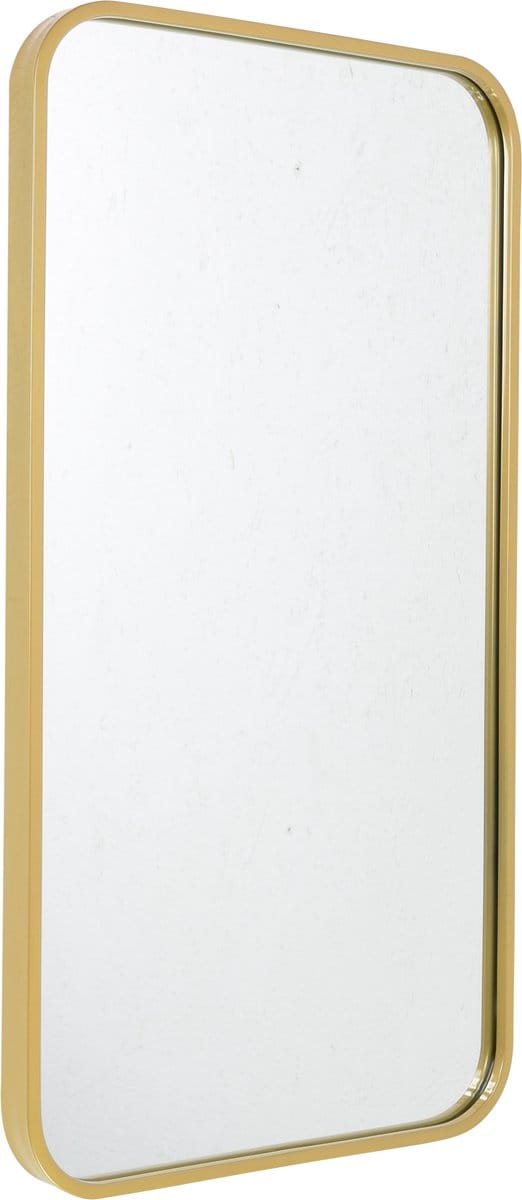Fragix Boston wandspiegel rechthoekig - Goud - Metaal - 75x40cm - Industrieel