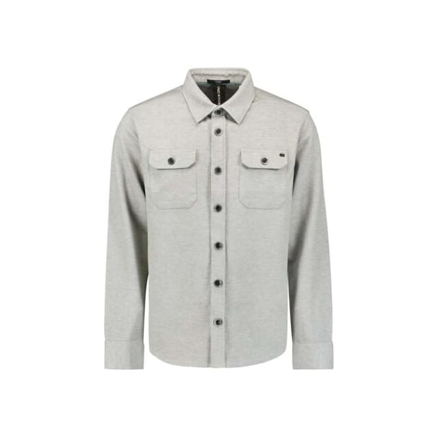 No Excess Overshirt jersey twill grey melange