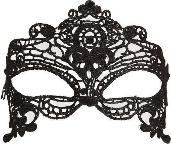 Partyxplosion - Oogmasker - Zwart - Lace