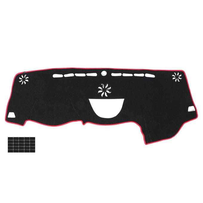 Tapis de Tableau de Bord pour Voiture Anti-Reflet Plateforme d'Instruments Compatible avec Jeep Cherokee 2014 2018 red