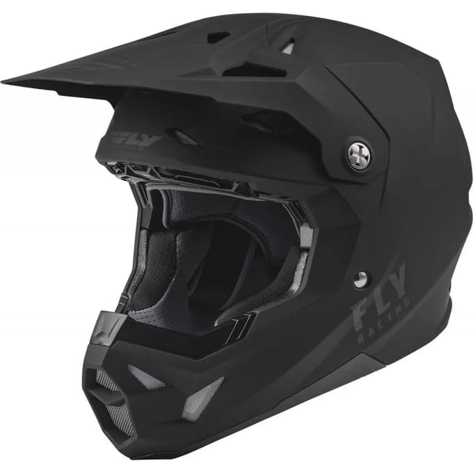 FLY Racing Formula CP Solid Mat Zwart Crosshelm - Helm